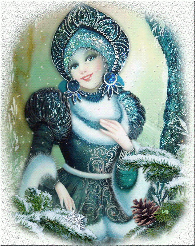 Девушка снегурочка – С Новым годом !