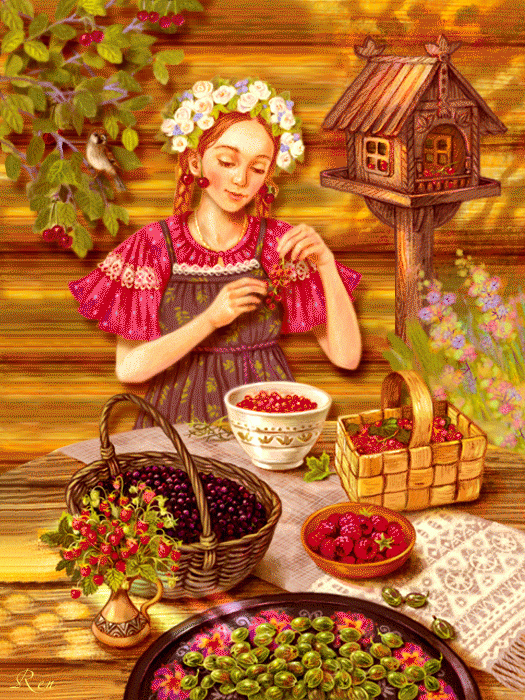 Девушка с ягодами