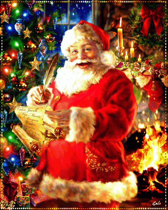 Картинка Дед Мороз с письмом