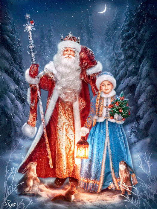 Картинка Дед Мороз и Снегурочка