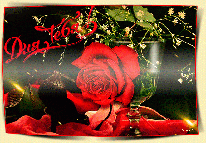 Картинка красная роза для тебя !
