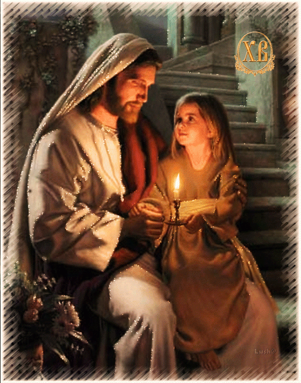 Иисус Христом с маленькой девочкой