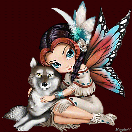 Рисунок девочка бабочка с собакой
