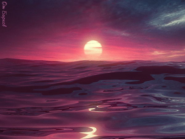 Картинка закат над океаном