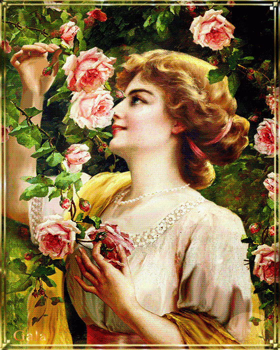 Девушка с розами