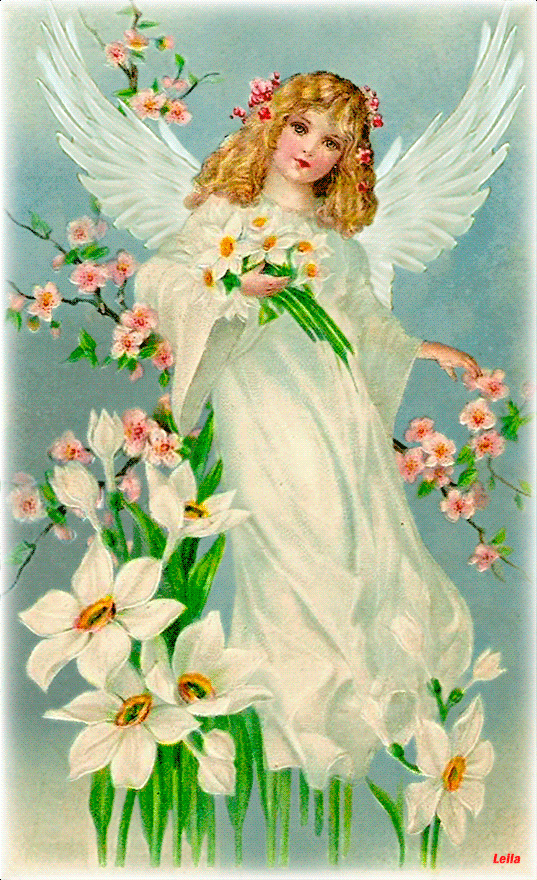 Ангел с цветами