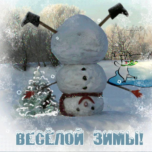 Прикольная GIF - Веселой зимы !