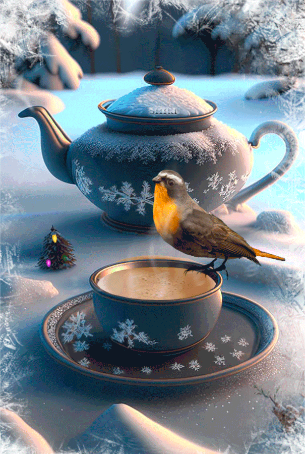 Кофе, зима, чашка – Доброе утро !