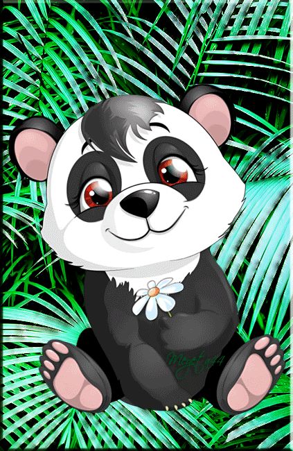 Панда, рисунок для детей