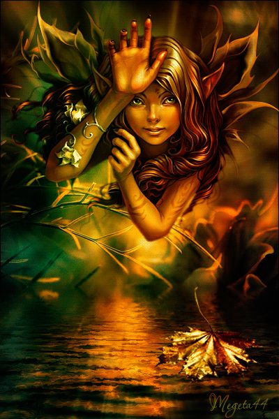Фэнтези девочка осень