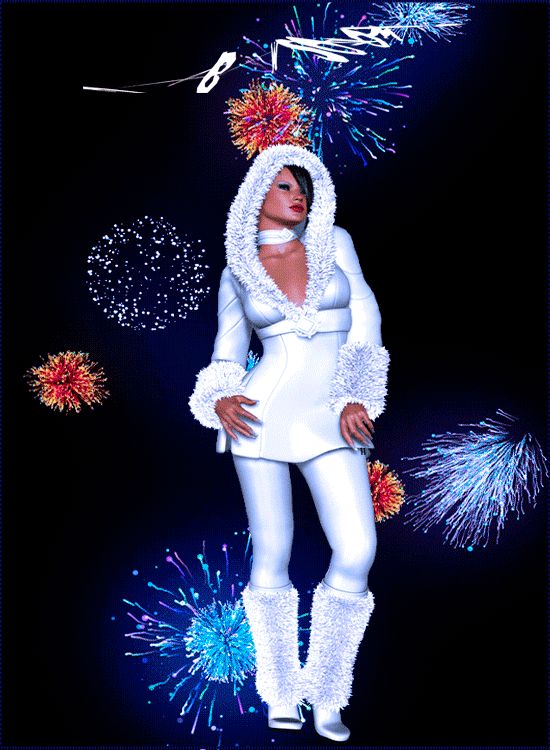 Танцующая девушка снегурочка