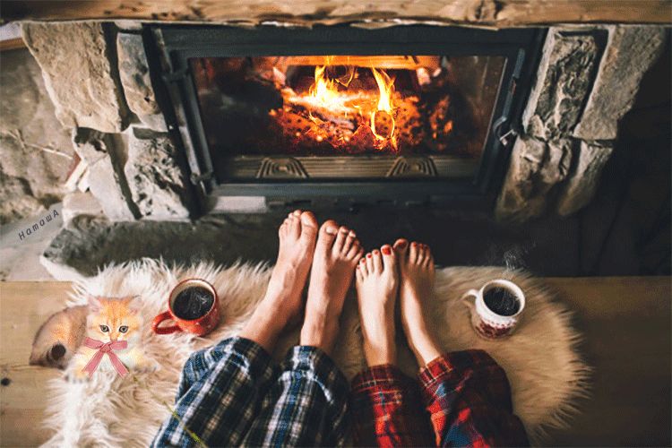Уютный вечер у камина