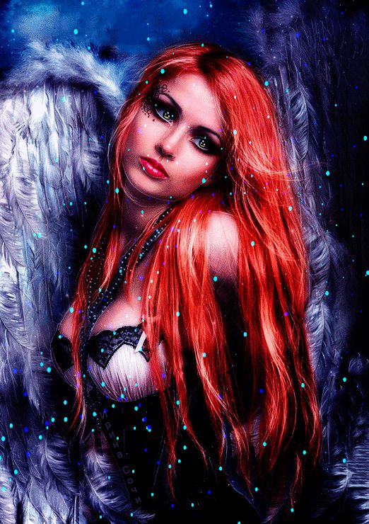 Анимация девушка ангел