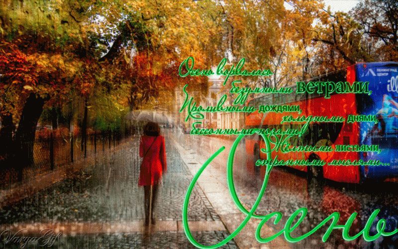 Картинка с фразой на тему осени