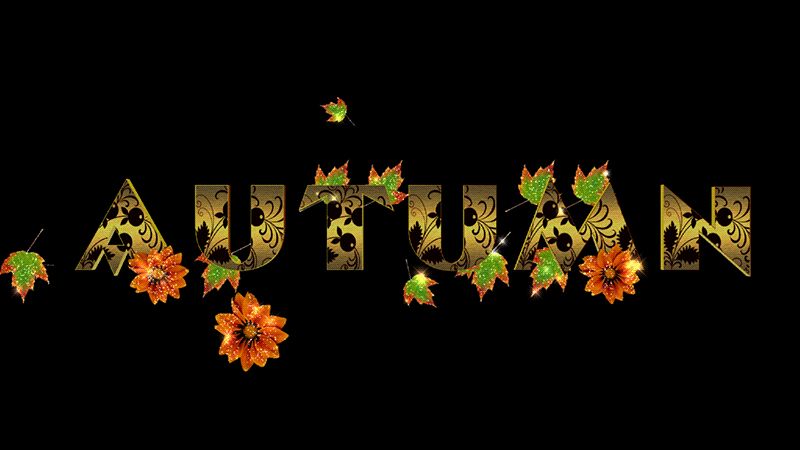 Английская надпись AUTUMN