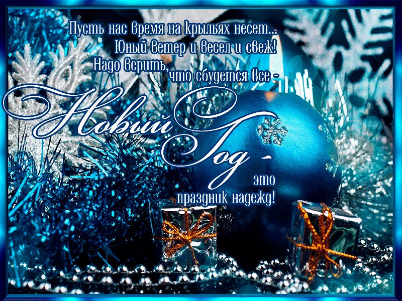 Новый год-это праздник надежд !
