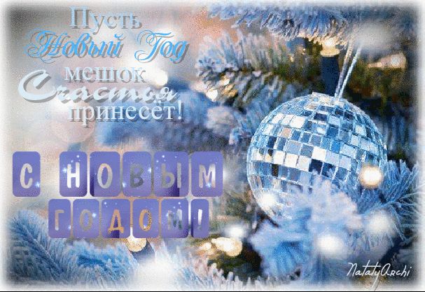Пусть Новый год мешок счастья принесёт !