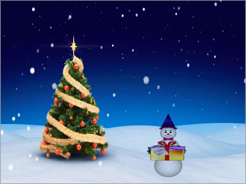 Ёлочка и снеговик