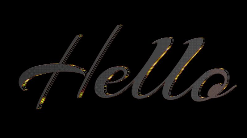 Анимация Hello