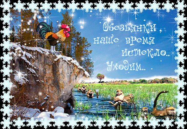 Обезьяний год меняется на петуха