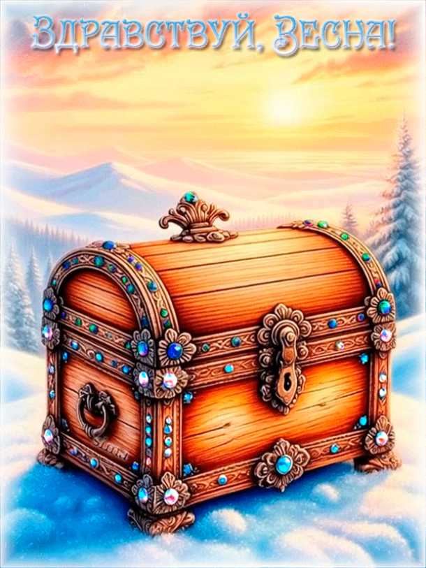 Здравствуй, весна ! Сундук с цветами