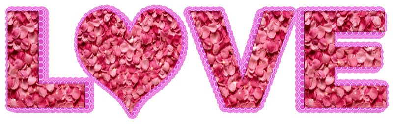 Надпись Love с сердечком