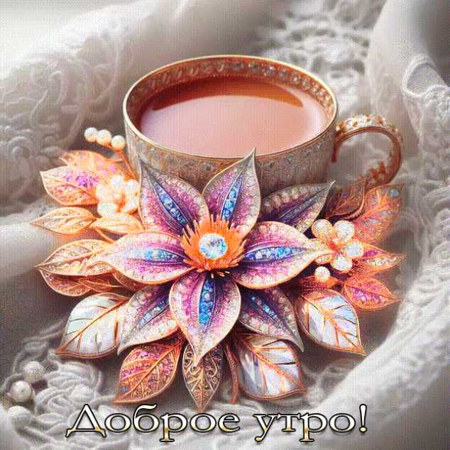 Доброе утро ! Чашка с цветком
