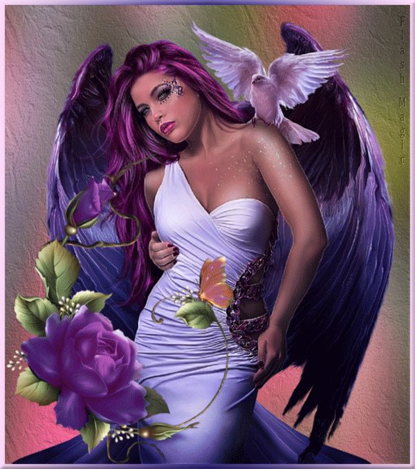 С днём Ангела ! Девушка с голубем