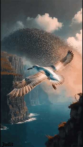 Чайка Анимационная картинка