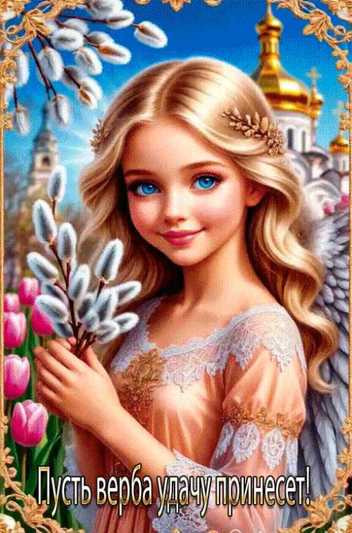 Пусть верба удачу принесет !