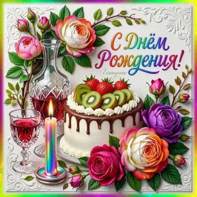 С Днём Рождения ! Анимационная открытка