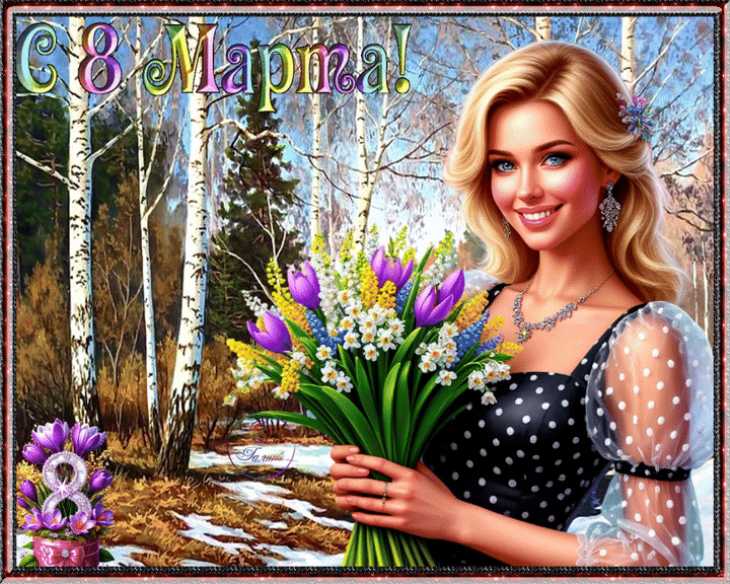 С 8 Марта ! Гиф