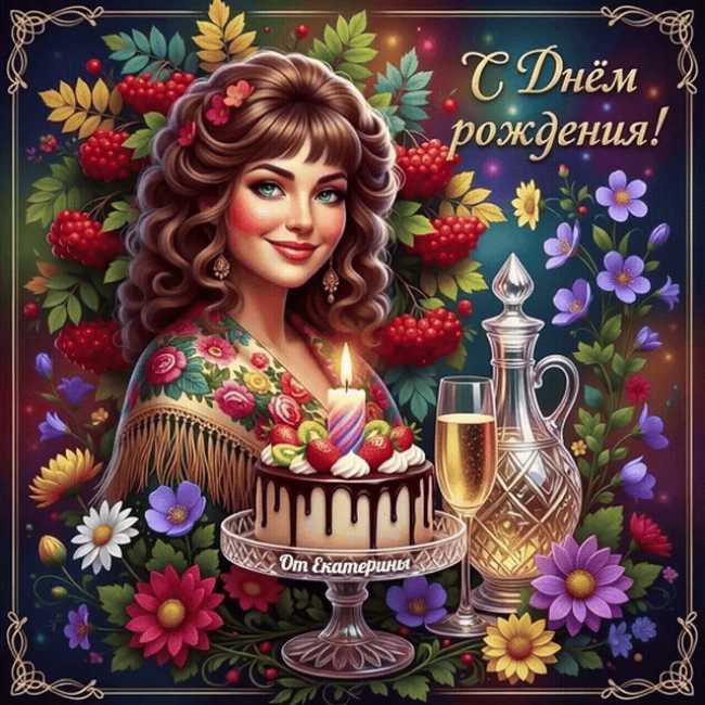 С Днём Рождения ! Открытка