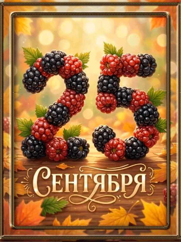 25 сентября, надпись, цифры, gif